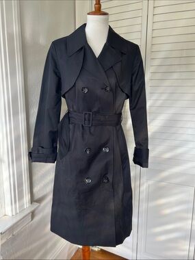 Cole Haan Black Signature Trench Coat